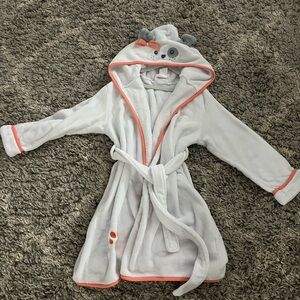 American Girl White and Gray Kids Robe